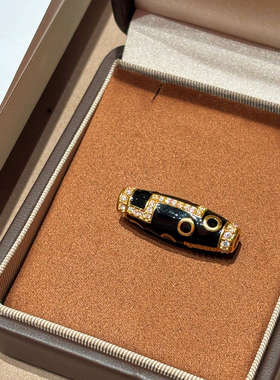 千夕 足金999珐琅天珠黄金吊坠女款情侣情人节七夕生日礼物送女友