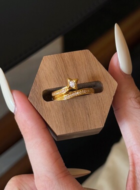 千夕足金999流光星轨戒黄金戒指女款送女友七夕情人节生日礼物