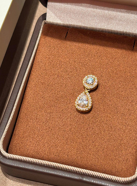 千夕 足金999古典水滴黄金吊坠古典女士情人节生日礼物送女友