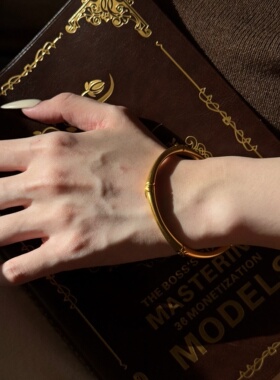 千夕 足金999节节高升手镯黄金手镯女情侣情人节生日礼物送女友