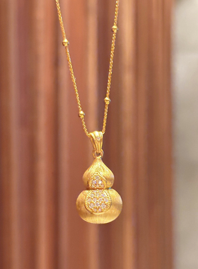 千夕 足金999福禄双全黄金吊坠春节情人节生日礼物送女友送长辈