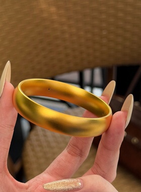 千夕 足金999中号轮胎手镯黄金手镯女情侣情人节生日礼物送女友