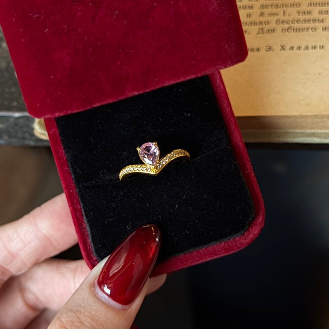 千夕足金999粉水滴冠冕黄金戒指女款七夕情人节生日礼物送女友,黄金,手饰,淘宝优惠券,粉丝福利购,淘宝优惠卷