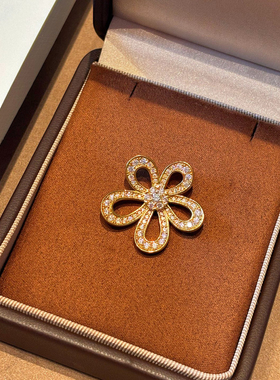 千夕 足金999大号格桑花黄金吊坠时尚女士情人节生日礼物送女友