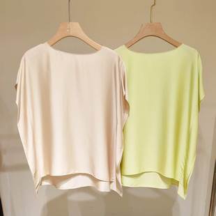 遮肉显瘦精品桑蚕丝真丝衬衫 高端简约优雅气质智短袖 气息 春