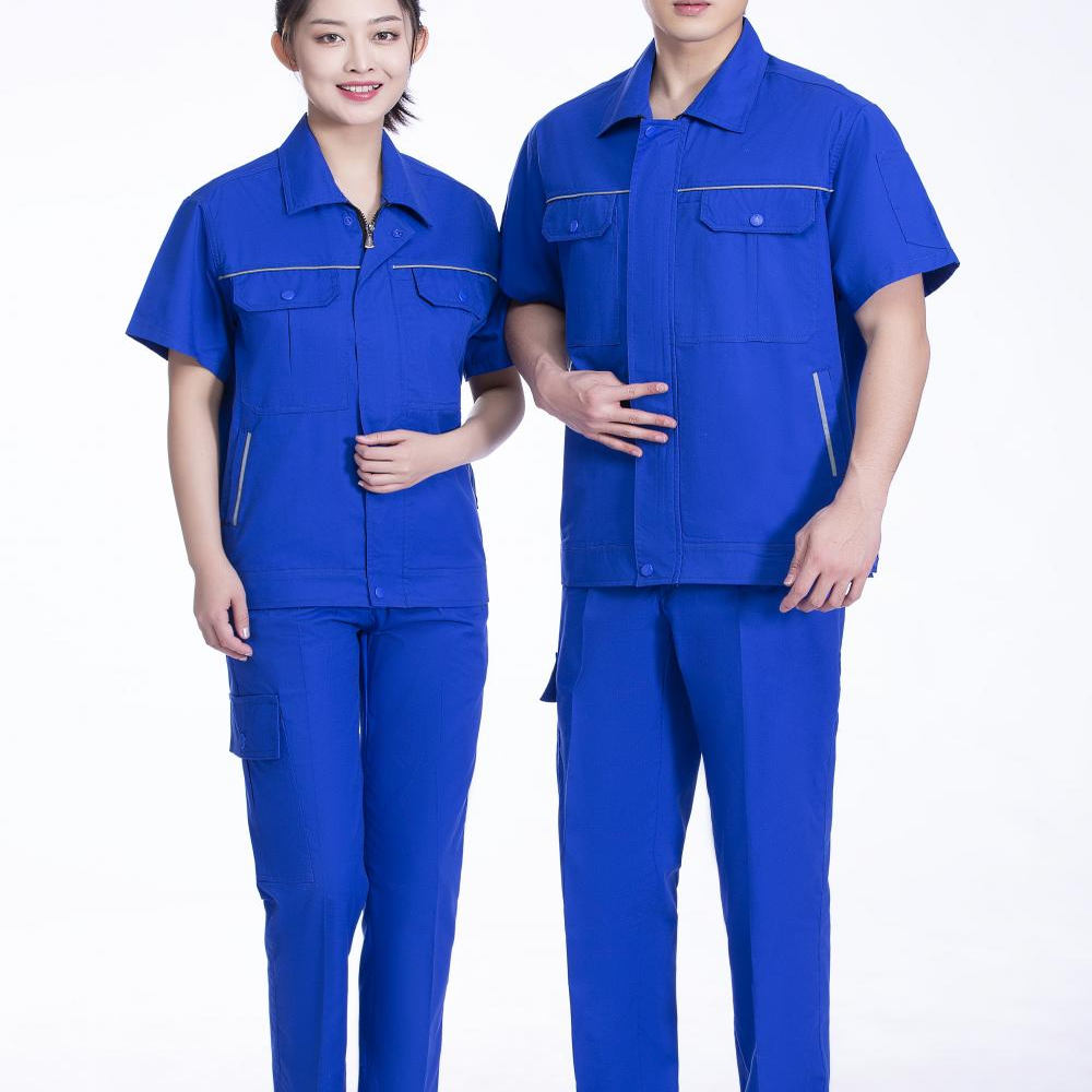 夏季短袖工作服薄款汽修服劳保服工装上衣夏季耐磨厂服RT202B