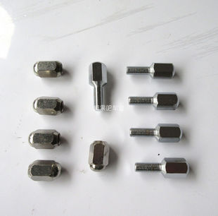 沙滩车卡丁车配套配件 铝轮毂螺丝螺母 10MMX1.25牙 锥形螺帽螺杆