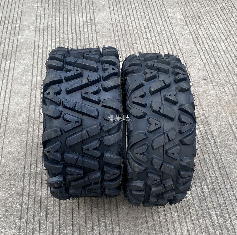 卡丁车配件沙滩车25X10-12 25X8-12寸A字花纹越野轮胎可配轮毂