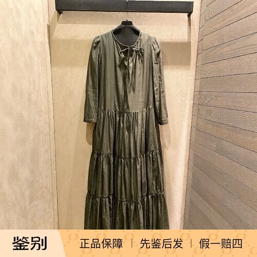 休闲一步裙丝绵纯色褶皱连衣裙