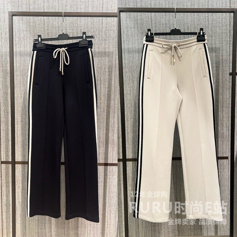 意大利正品代购S'maxmara 26春夏SMMVENTO女士抽绳松紧腰休闲长裤