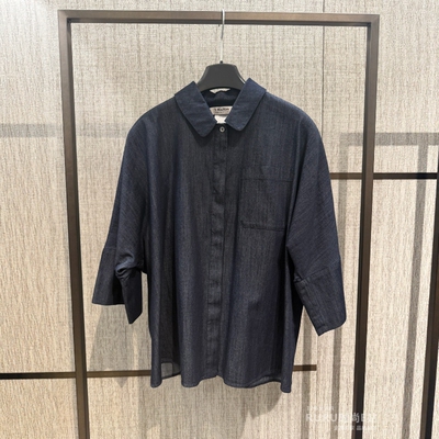 S'maxmara宽松通勤单排扣衬衫
