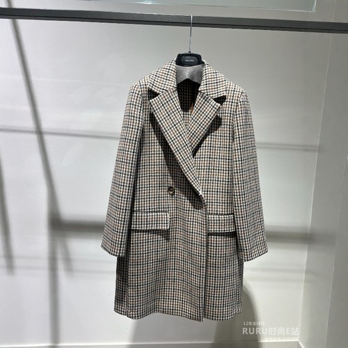 iblues绵羊毛百搭中长大衣