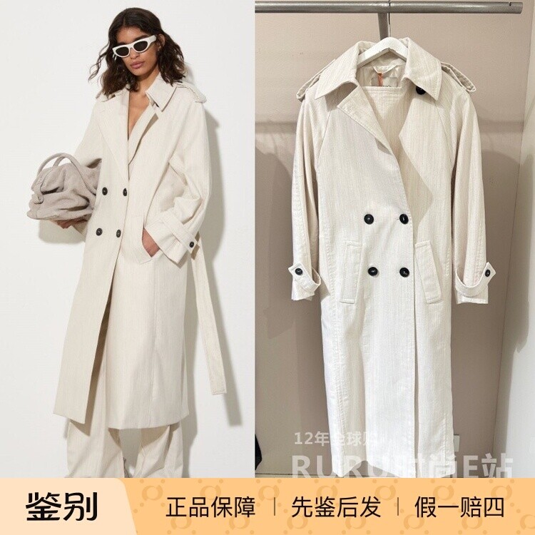 意大利正品代购Max co 26春夏 MCOBAFFO 女士百搭双排扣风衣外套