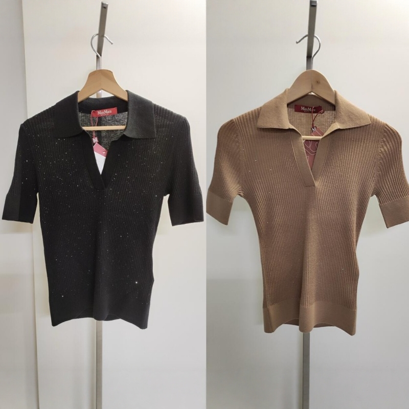 意大利正品代购MaxMara Studio 25秋冬UBERTA 女士修身polo针织衫