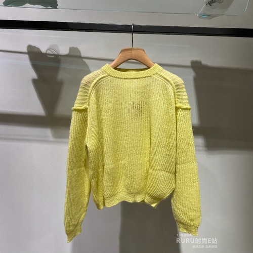 iblues套头圆领纯色针织衫