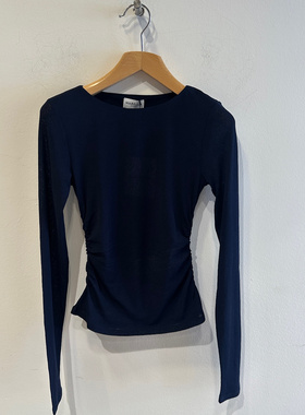 0意大利正品代购 Marella 25秋冬 SIGMA 女士纯色百搭修身长袖T恤