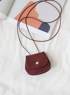 可爱质感斜挎装饰口红零钱钥匙迷你小包包女儿童百搭耳机包马鞍包