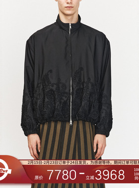 SONG FOR THE MUTE 25SS 春季百搭佩斯利花纹刺绣短款夹克外套