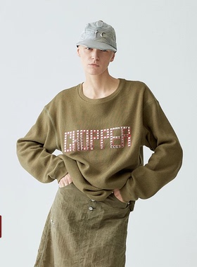 THUG CLUB 韩国先锋 25SS 夏季烫钻字母圆领长袖T恤男女同款