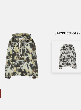PEACEMAKER 25FW 时装迷彩印花宽松连帽卫衣