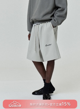 正品CF Fear of God Essentials Drop2 LOGO刺绣侧滚条休闲短裤
