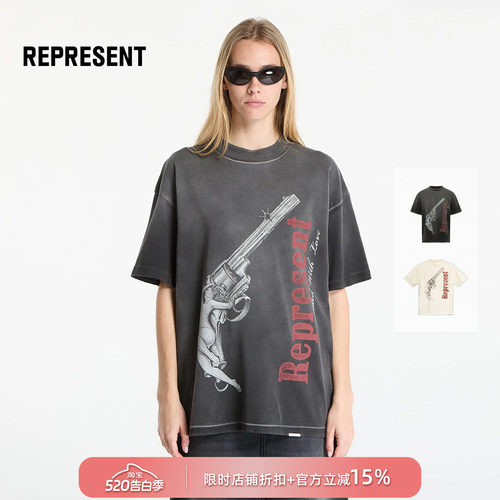 【英国街头】REPRESENT 26SS Loaded With Love 做旧褪色短袖T恤