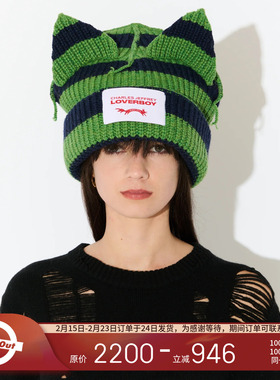 Charles Jeffrey LOVERBOY 25FW 超大款猪猪耳朵造型毛线帽冷帽