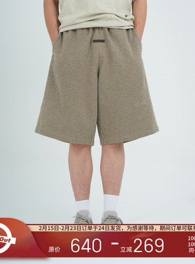 Fear of God Essentials 25春夏 LOGO刺绣侧滚条设计感休闲裤短裤