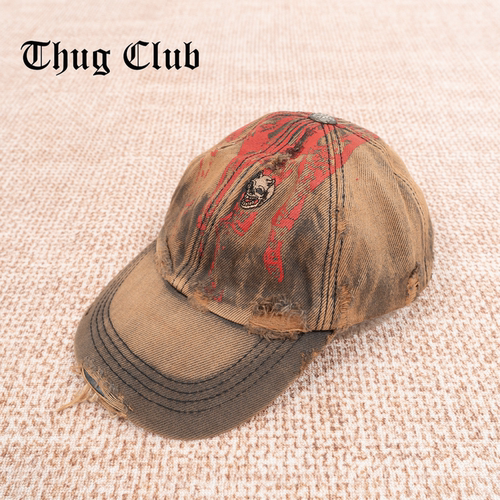 THUGCLUB骨骼印花纯棉棒球帽