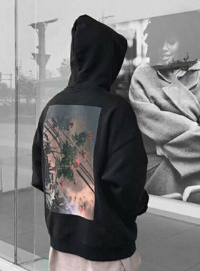 Fear Of God Essentials 花卉加绒卫衣美式潮牌男女通款套头帽衫