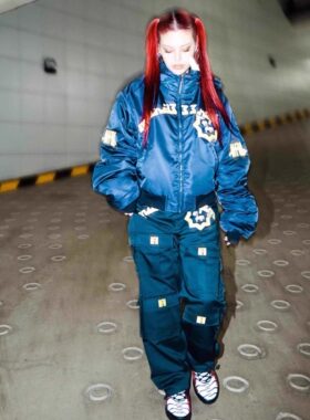 MURD333R.FM 美国军事风多口袋工装裤男士创意刺绣ins风休闲长裤