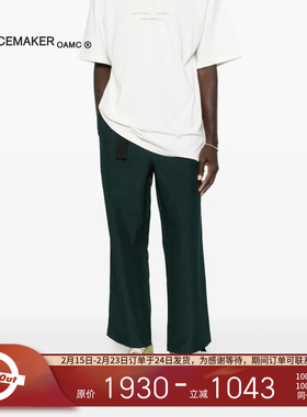 PEACEMAKER OAMC® 25FW 军事风时装金属扣腰带装饰侧拉链阔腿裤