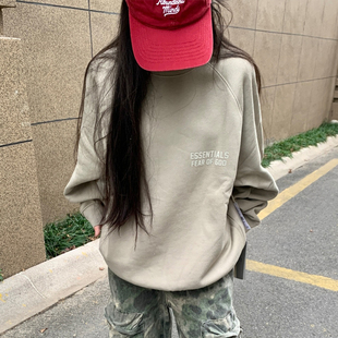 圆领套头衫 God 前胸同色小logo卫衣男女同款 Essentials Fear