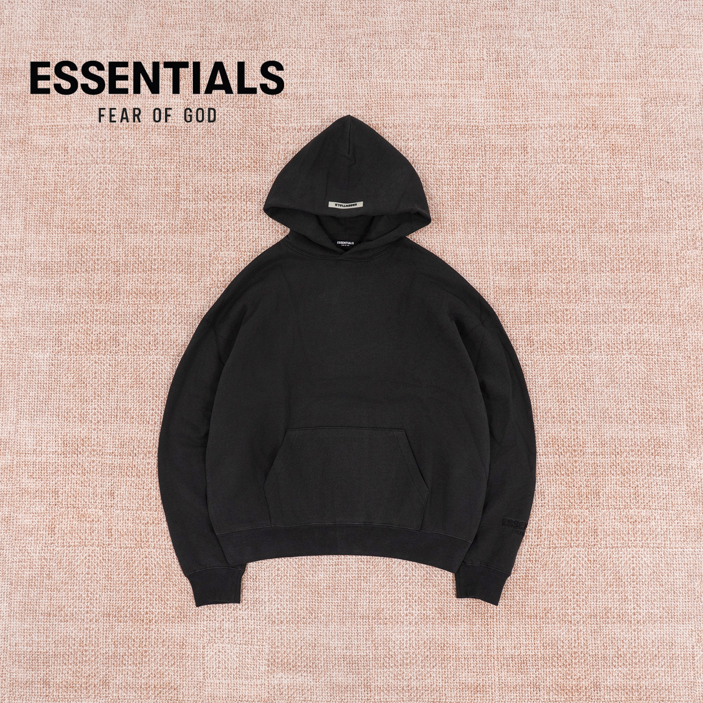 Fear Of God Essentials FOG 宽松简约字母反光印花经典连帽卫衣