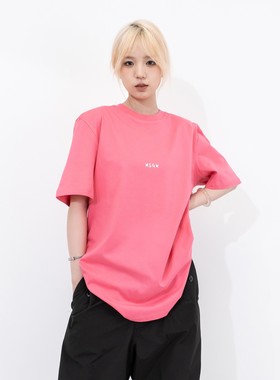 MSGM 夏季百搭个性高街LOGO印花设计圆领休闲日常短袖T恤男女同款