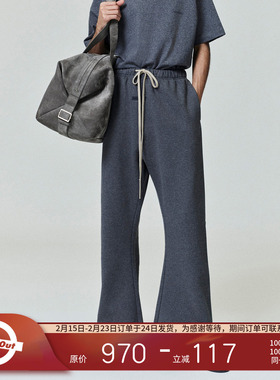 FOG Essentials 25FALL HOLIDAY 简约纯色卫裤抽绳垂感抓绒喇叭裤