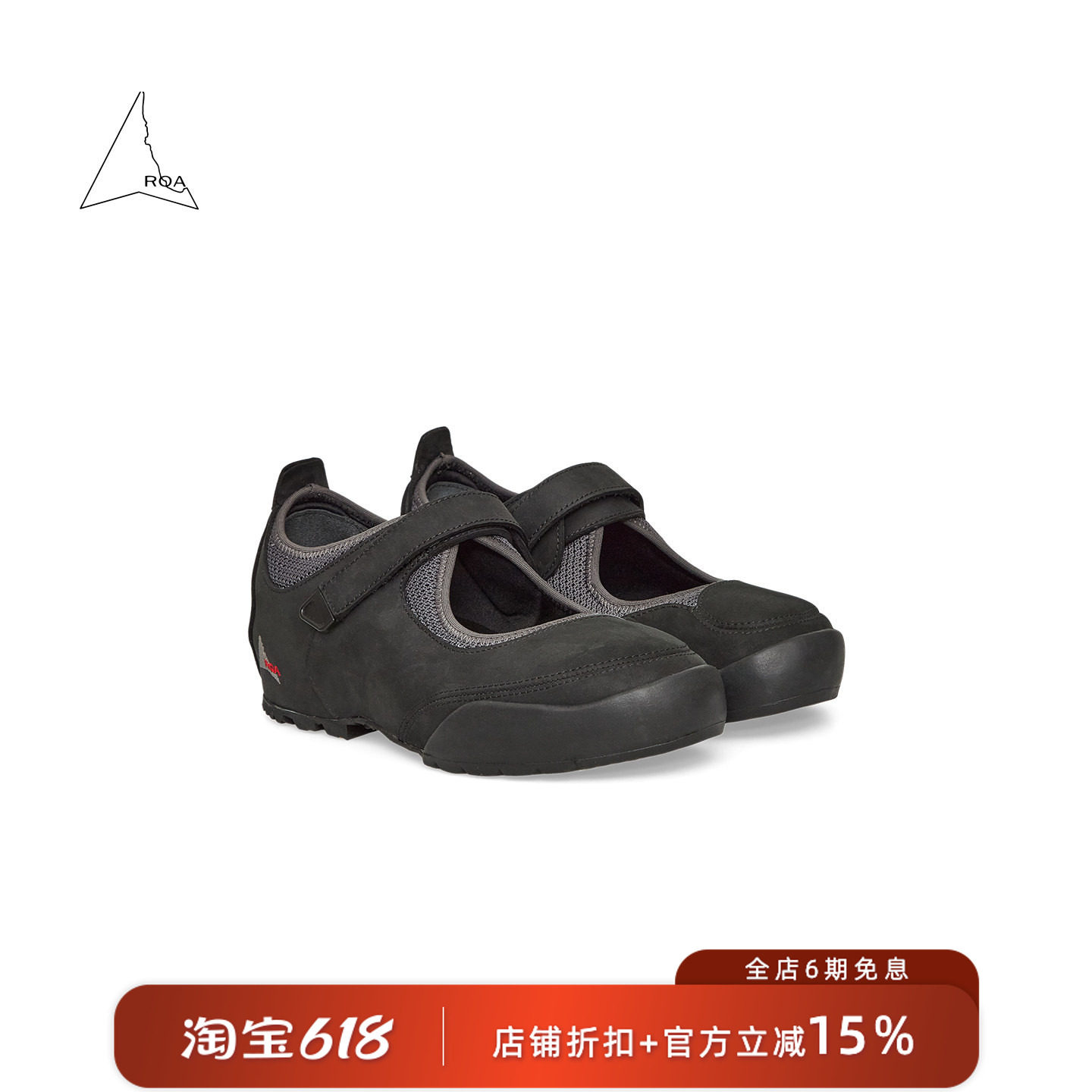 【城市户外】ROA 26SS Loie一字带方口皮质网眼拼接运动徒步鞋