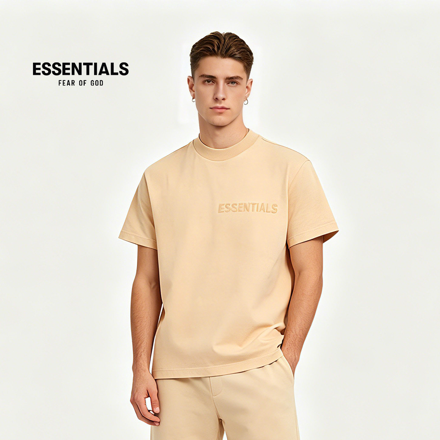【秒杀】Fear Of God Essentials 美式logo印花短袖T恤男女同款