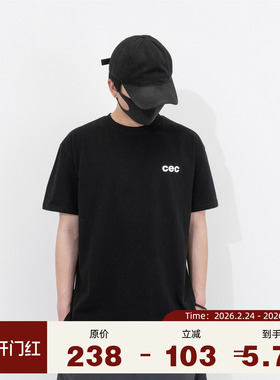 chancechance韩国CEC小众潮牌 夏季宽松字母休闲短袖T恤男女同款