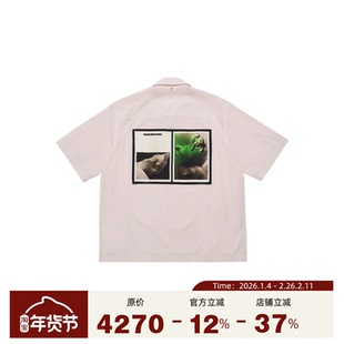 OAMC 25SS 意大利品牌纯色印花设计百搭短袖翻领宽松潮流衬衫衬衣