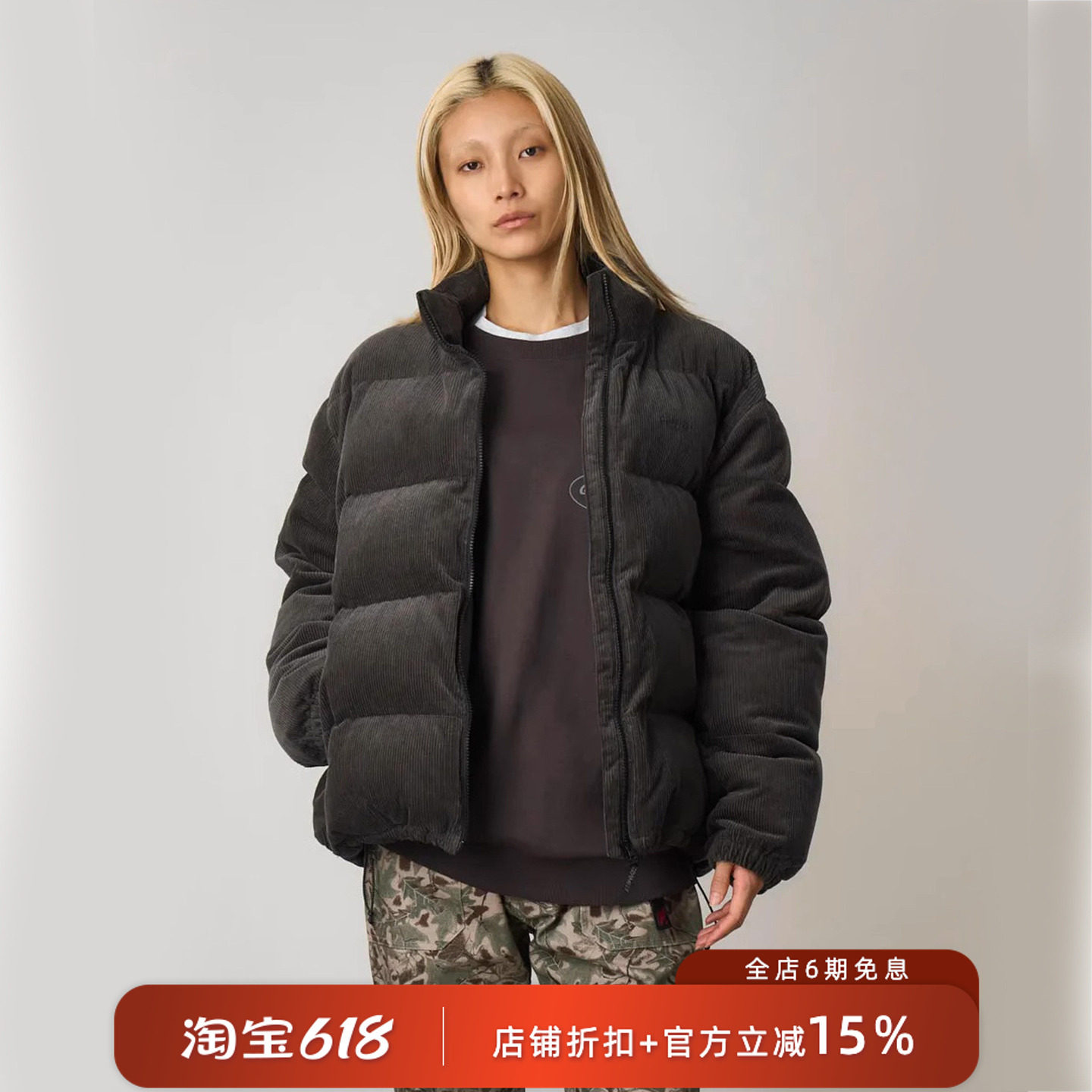 GRAMICCI  小野人休闲灯芯绒加厚棉服夹克外套 G5FU-J007-D