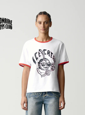 【嘻哈文化】Billionaire Boys Club BBC女士卡通樱桃印花短袖T恤