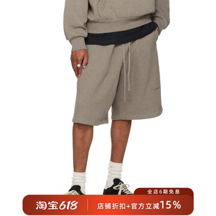 正品Fear of God Essentials 26SS 小LOGO刺绣侧滚条休闲裤短裤