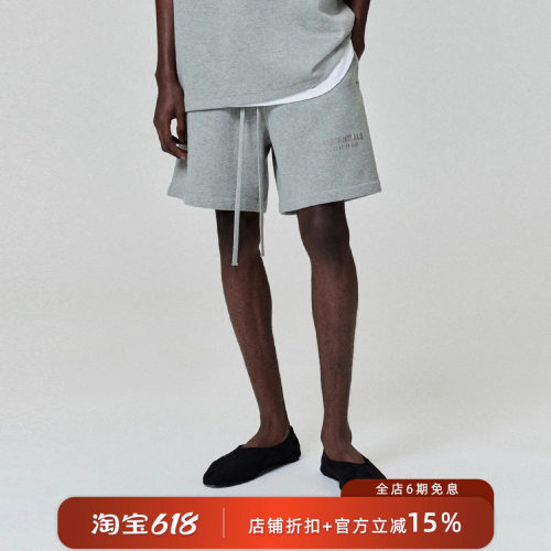 EssentialsLOGO烫标抽绳短裤