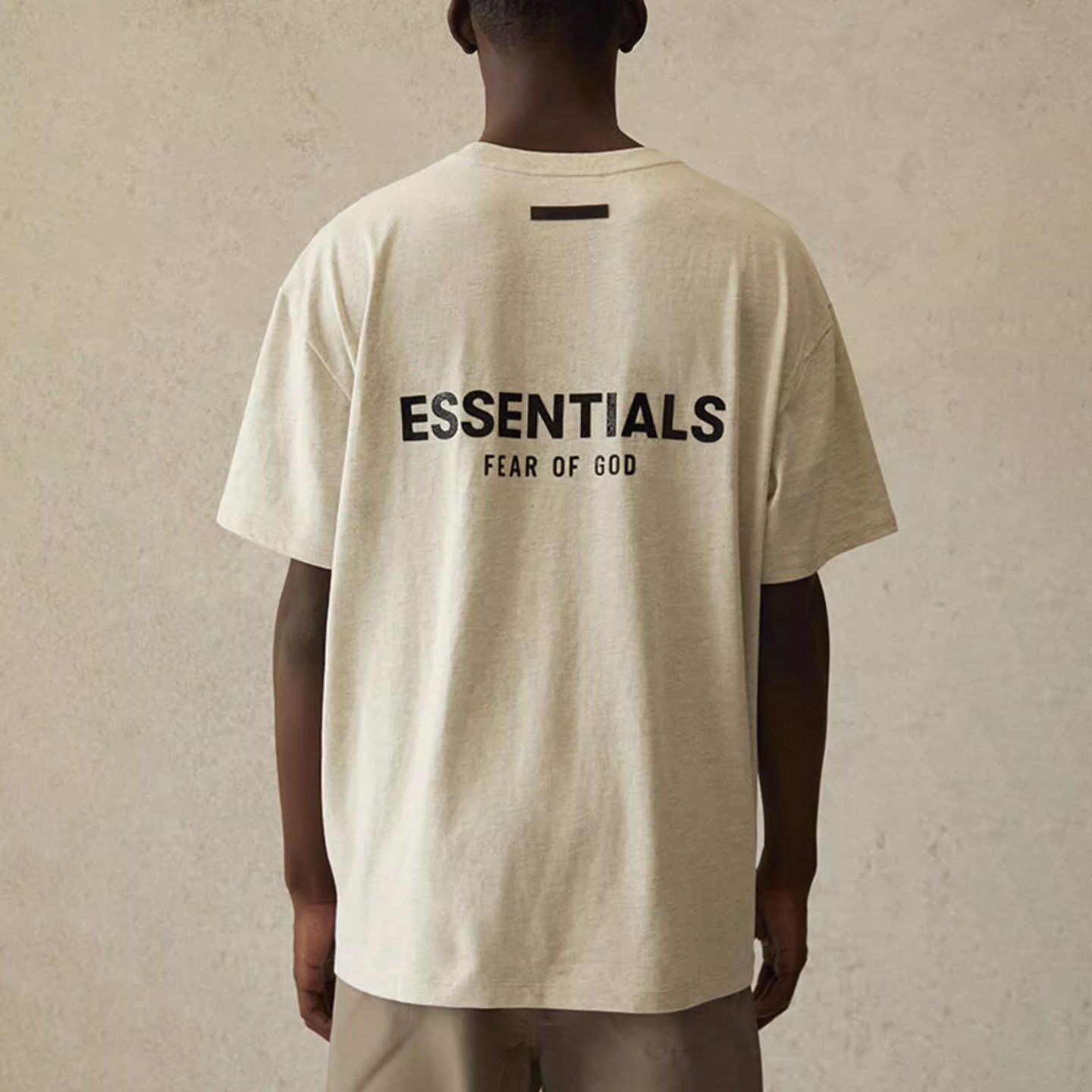 【秒杀】Fear of God Essentials logo印花短袖T恤男女同款情侣