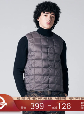 TAION 25秋冬新品 日系白鸭绒保暖可收纳圆领轻便羽绒马甲背心