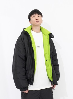 MSGM 意大利轻奢品牌 冬季刺绣镂空字母logo设计休闲棉服棉衣夹克
