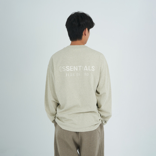 LOGO拉丝烫标印花设计长袖 God 25春夏 T恤 Essentials Fear