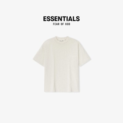 正品Fear of God Essentials 26SS 经典logo刺绣短袖T恤素色打底