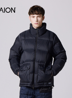 TAION 25秋冬新品 日系山地可收纳白鸭绒保暖轻便立领羽绒服夹克